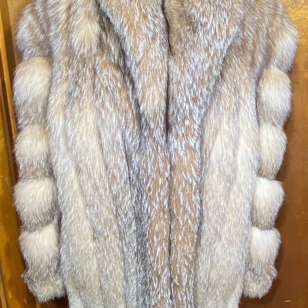 Lovely Vintage~JOHN ROSS~Original FOX~Red Fur & Silk Linning Jacket/Coat~Size 12